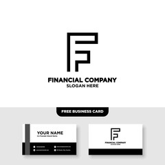 Financial Logo Template, Accounting Logo Template, and Business Card