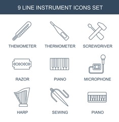 9 instrument icons