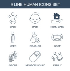 9 human icons