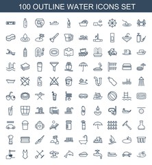 100 water icons