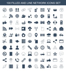 100 network icons