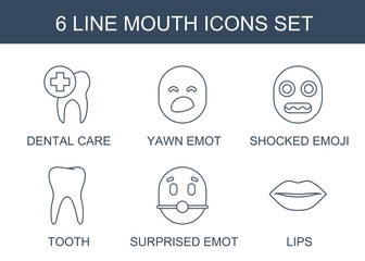 6 mouth icons
