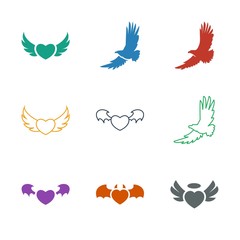 Fototapeta na wymiar wings icons
