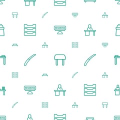 table icons pattern seamless white background