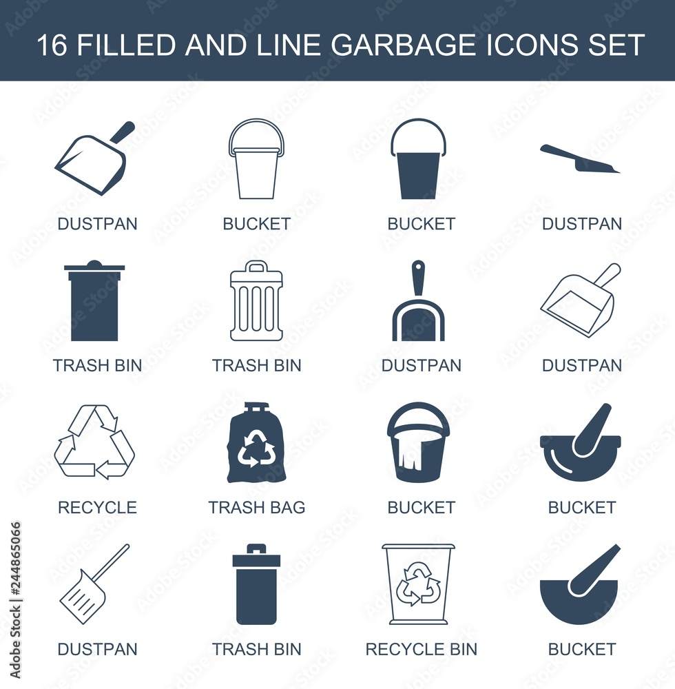 Poster garbage icons