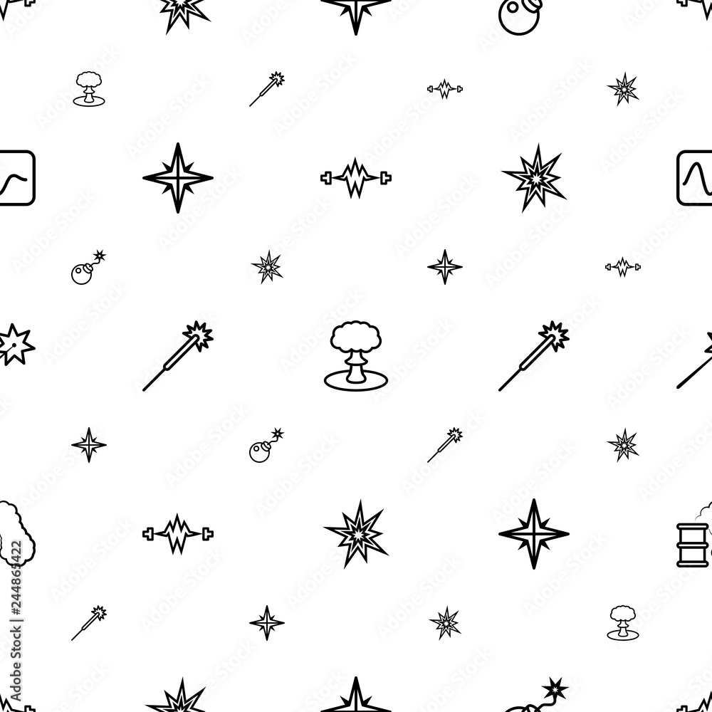 Poster spark icons pattern seamless white background