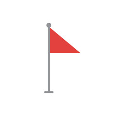 Red flag vector icon