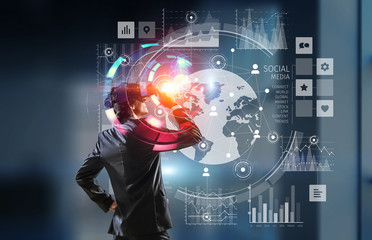 Latest technologies for business. Mixed media