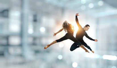 Fototapeta premium Moving to the beat. Mixed media