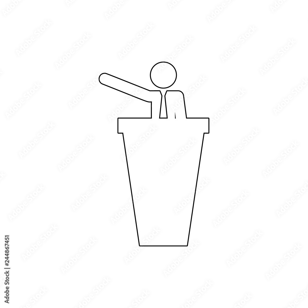 Poster business man icon. element of cyber security for mobile concept and web apps icon. thin line icon fo