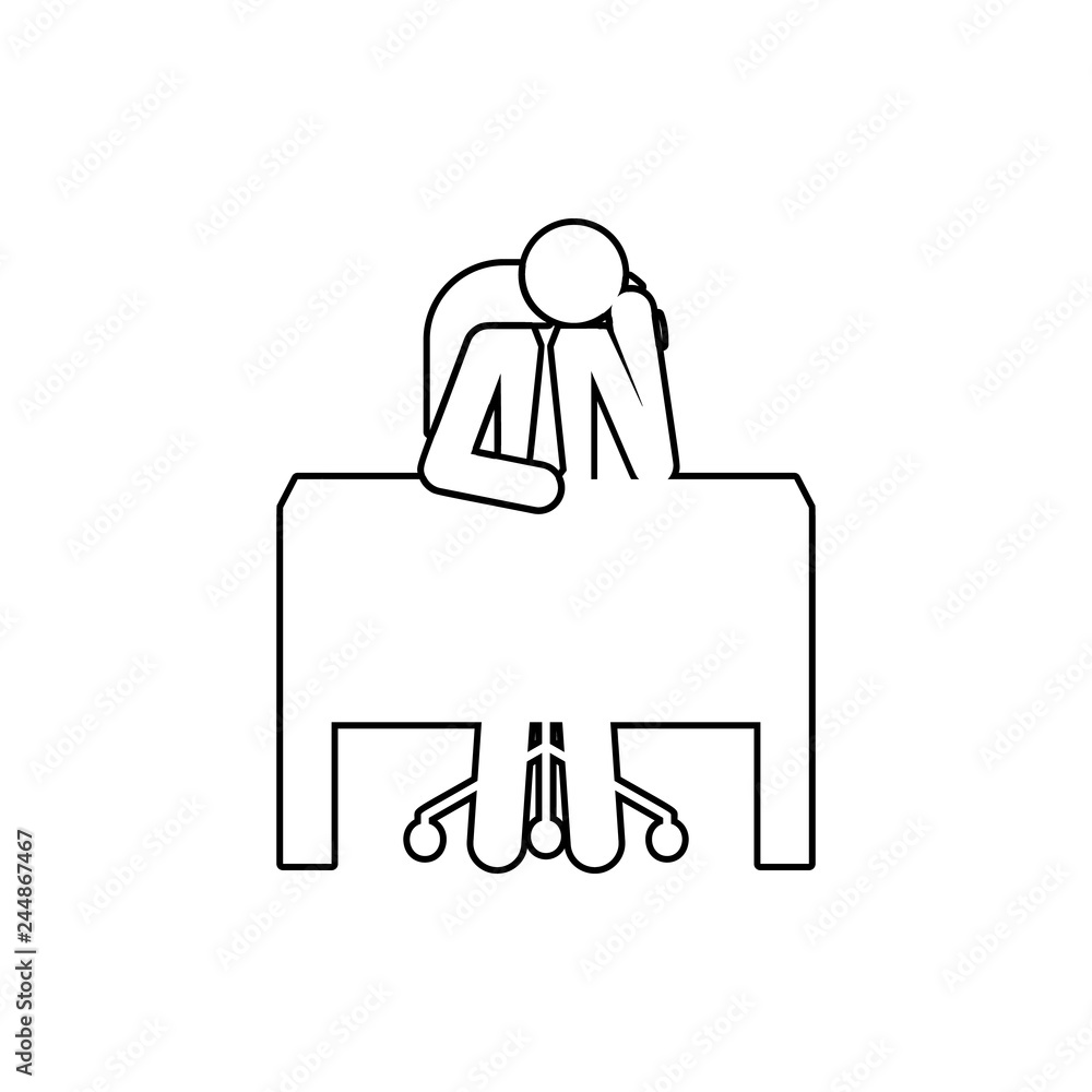 Aufkleber business man reflects icon. element of cyber security for mobile concept and web apps icon. thin lin