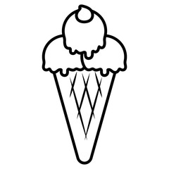 delicious ice cream isolated icon