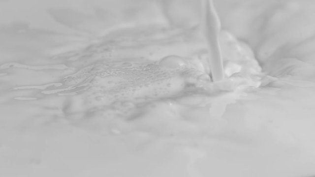 Pouring fresh milk in super slow motion, shooted with high speed cinema camera at 1000fps 4K.