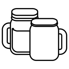 cute beverage jar icon