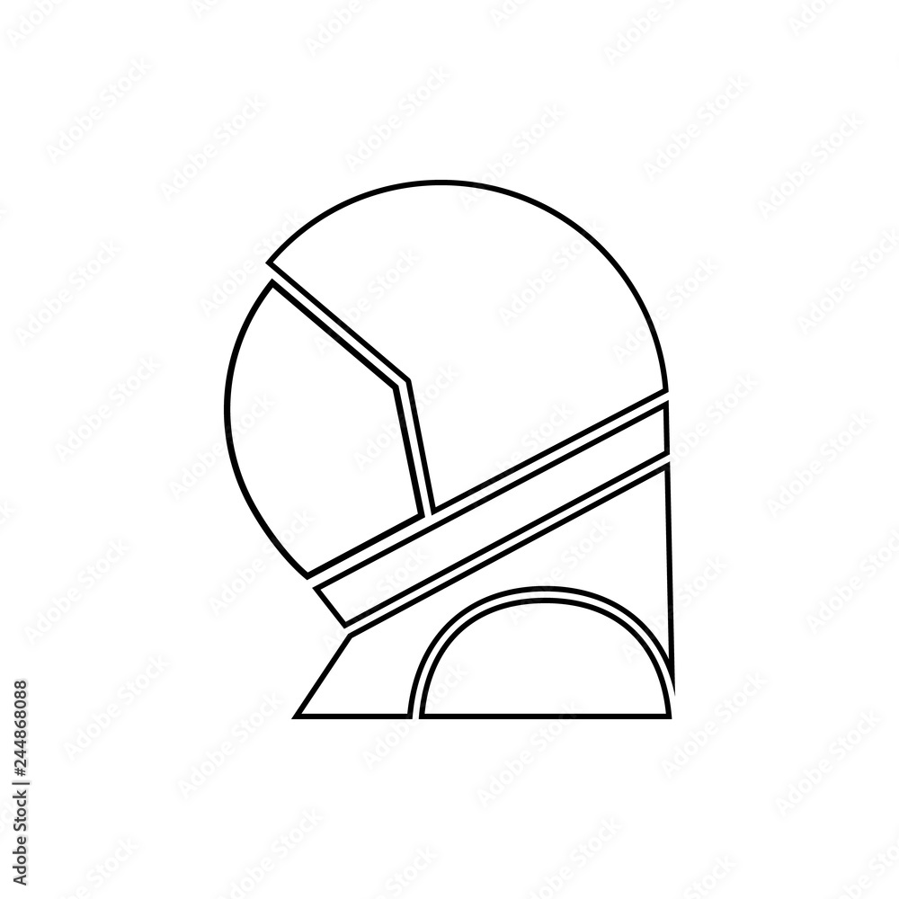 Poster cosmonaut's space suit icon. element of cyber security for mobile concept and web apps icon. thin li