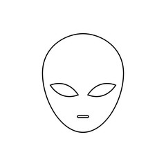 alien icon. Element of cyber security for mobile concept and web apps icon. Thin line icon for website design and development, app development
