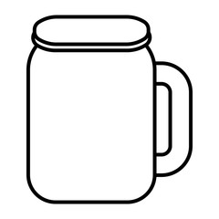 cute beverage jar icon