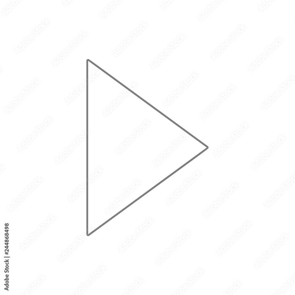 Poster play icon. element of cyber security for mobile concept and web apps icon. thin line icon for websit