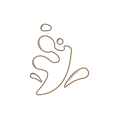 coffee splash icon. Element of splash for mobile concept and web apps icon. Thin line icon for website design and development, app development