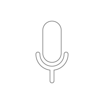 Microphone icon. Element of web, minimalistic for mobile concept and web apps icon. Thin line icon for website design and development, app development