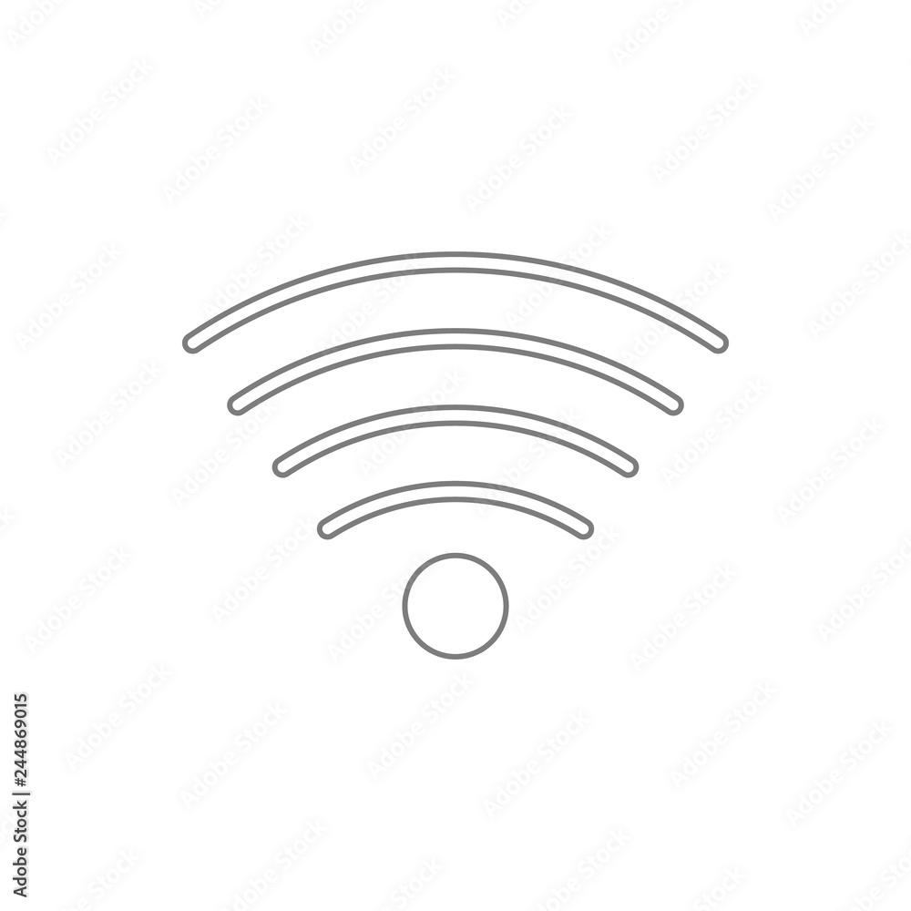 Poster wifi icon. element of cyber security for mobile concept and web apps icon. thin line icon for websit