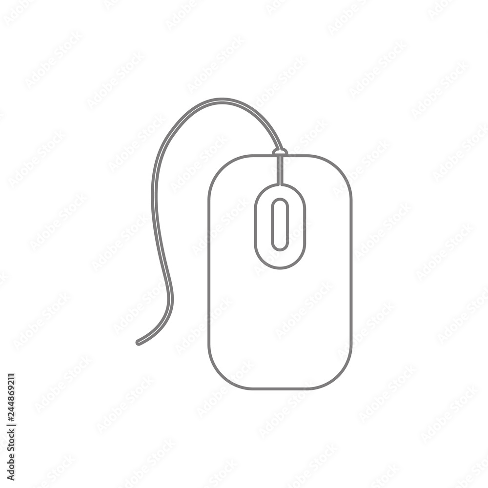 Fototapete computer mouse icon. element of cyber security for mobile concept and web apps icon. thin line icon 