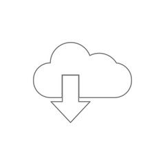 Download from cloud icon. Element of cyber security for mobile concept and web apps icon. Thin line icon for website design and development, app development