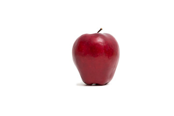 Fresh red apple isolated on white backgrund.