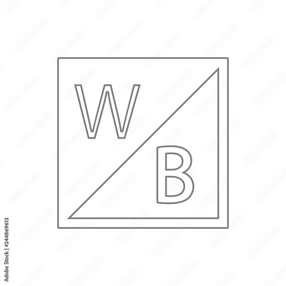 Poster white balance sign icon. element of cyber security for mobile concept and web apps icon. thin line i