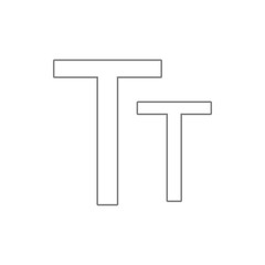Text t letter sign icon. Element of cyber security for mobile concept and web apps icon. Thin line icon for website design and development, app development