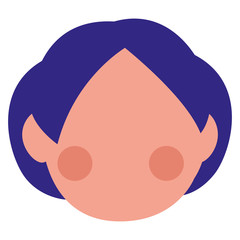 beautiful little girl head character