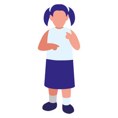 beautiful little girl character