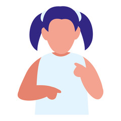 beautiful little girl character