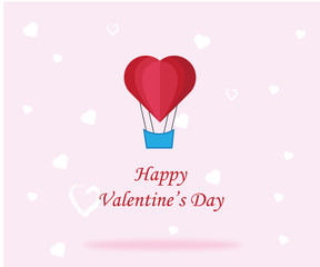 valentines day card with hearts