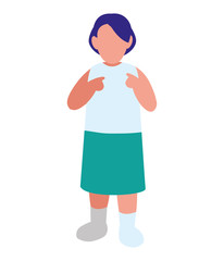 beautiful little girl character