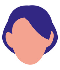 beautiful woman head avatar character