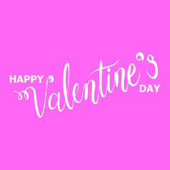 Happy valentine's day  vector text Calligraphic Lettering design