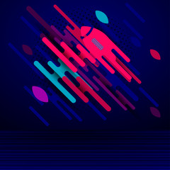 Creative vector illustration with american football ball in conceptual style.