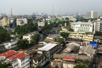 Obraz premium bangkok city view from golden mountain