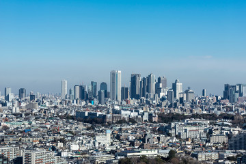 東京新宿の高層ビル群と街並み