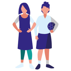 Obraz premium couple of girls avatars characters