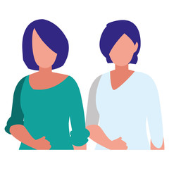 couple of girls avatars characters