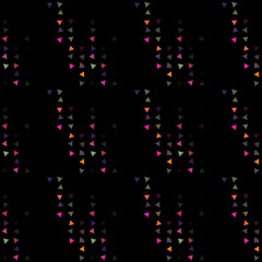Abstract seamless pattern background with multi-colored varied triangles.