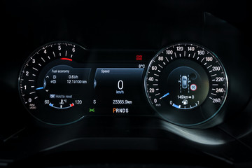illuminated dashboard gauges speedometer car