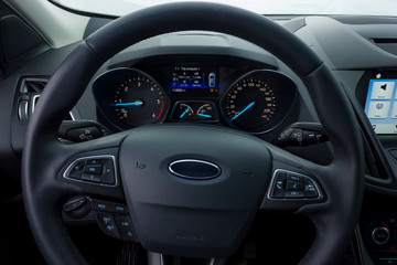 steering wheel illuminated dashboard gauges speedometer car