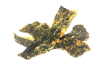 delicious crispy seaweed isolate on white
