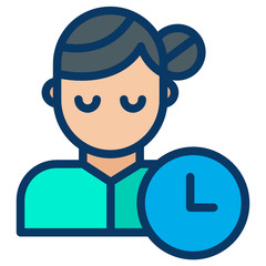 woman time Time management, User Plan vector icon