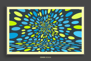 Chaotic particles in empty space. Disco  background. Dynamic vector illustartion.