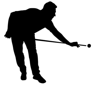 recommend clip art: Billiards player silhouette