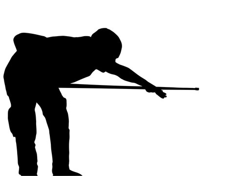 recommend clip art: Billiards player silhouette